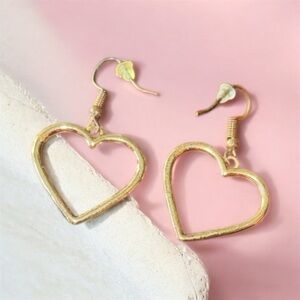 Elegant Gold Heart Earrings